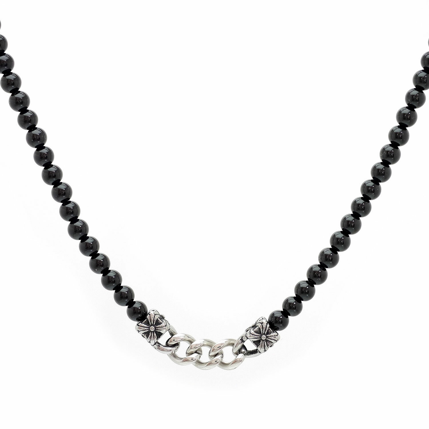 国内発送☆ELEGATTO☆オニキス ビーズ ステンレス ネックレス☆ p1890444_pst.jpg
