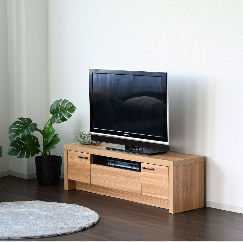 テレビボード 完成品 テレビ台 ローボード 150 北欧 ロータイプ ガラス 木製 木目調 背面化粧仕上げ ナチュラル シンプル おしゃれ