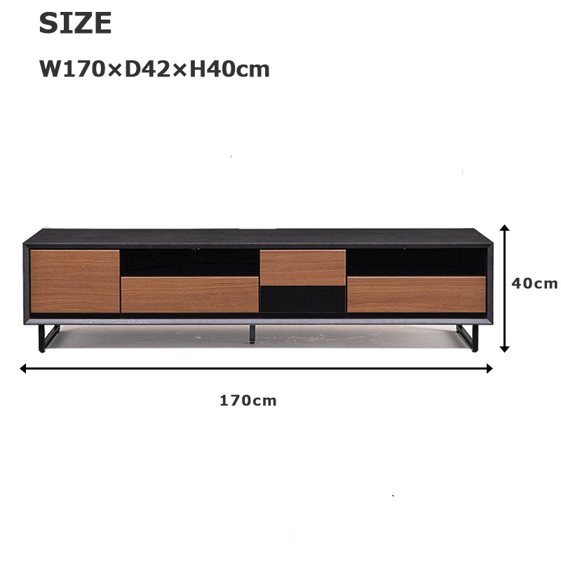 テレヴィジョンゲーム盤 170 アイアン四肢 ブラッキー テレビ台座 国法ボード 木目 170tvb ロー比 Tv台 Tvボード テレビラック Tvラック Avラック Avボード Av格納 陶芸取所 ハイグロス リアル 茶色 易い 今風の 小意気 黒人アイアン ギヤマン 木目の合せがモダンな170cm