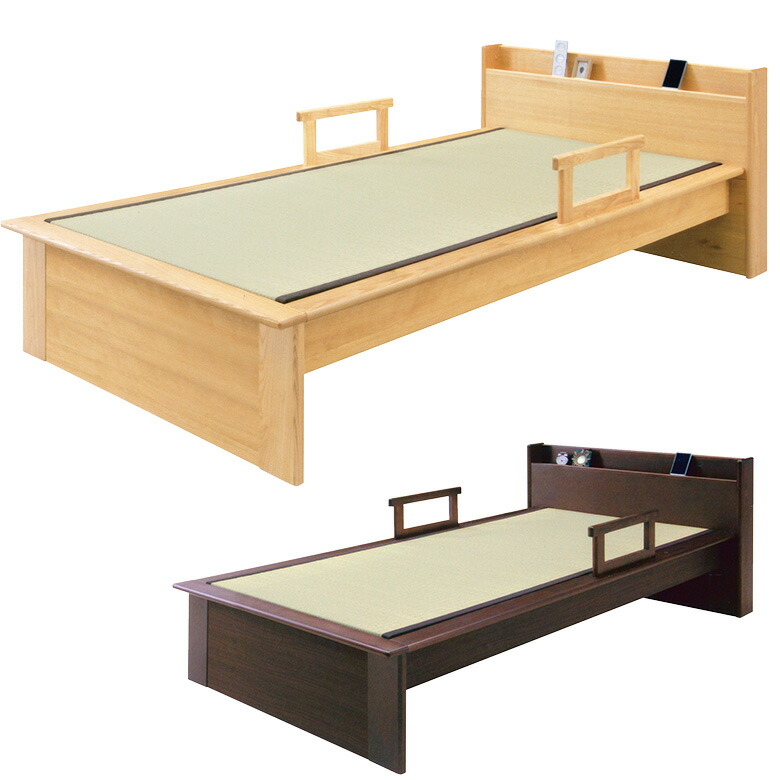 楽天市場】シングルベッド フレーム 国産畳 皐月 ｜ 畳ベッド 無垢