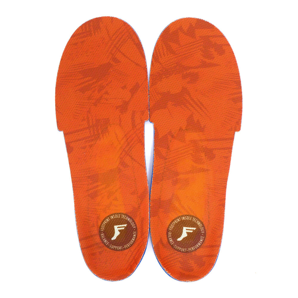 もの恐ろしさのぼうぜん自失吸いいれる FOOTPRINT INSOLE フットプリント インソール ORTHOTICS ELITE FLUID X ORANGE CAMO 滑るゲーム盤 スケボー インソール・中敷き-靴ケア用品・アクセサリー-靴