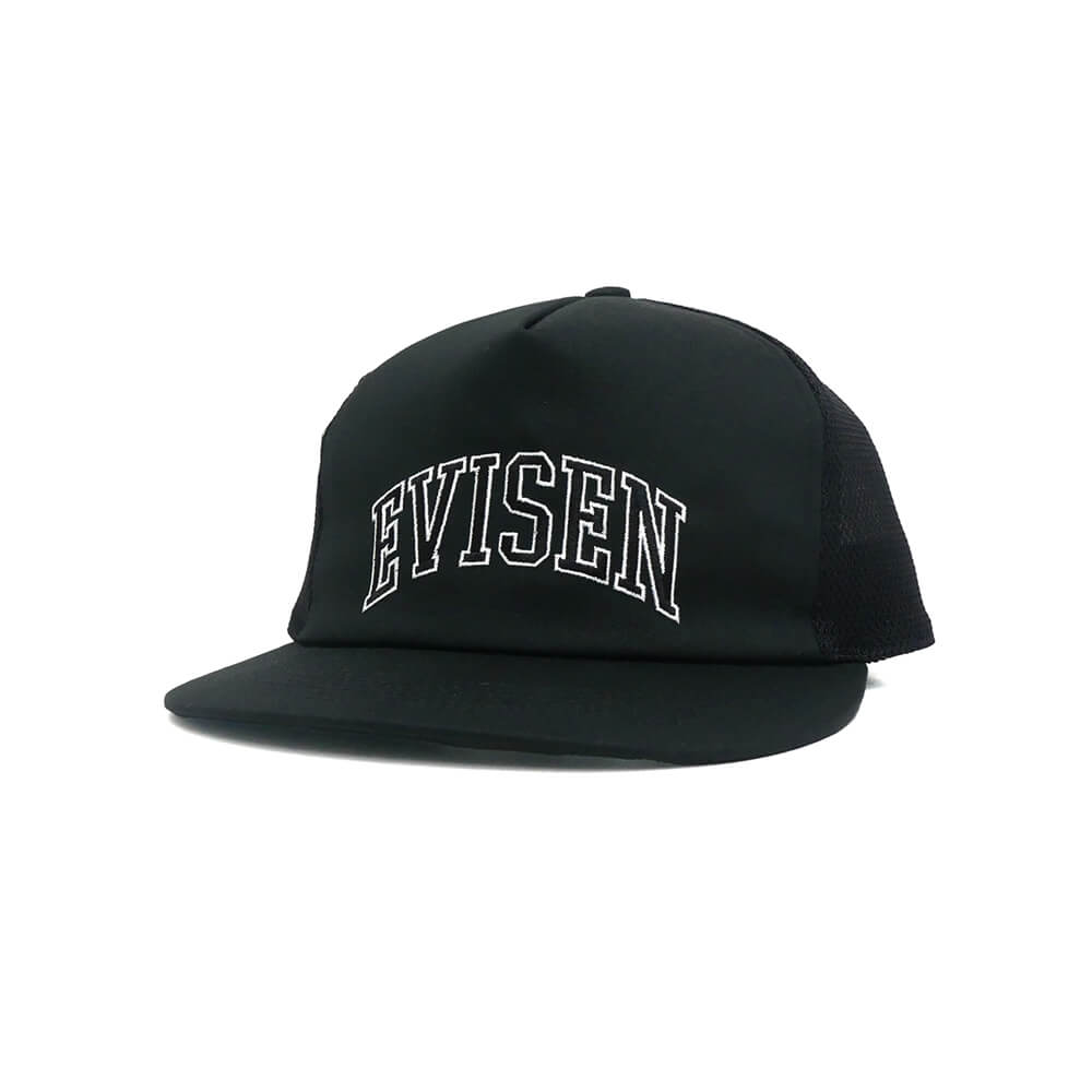 EVISEN MESHCAP エビセン メッシュ旗がしら COLLEGE MESH BLACK 滑るゲーム盤 スケボー
