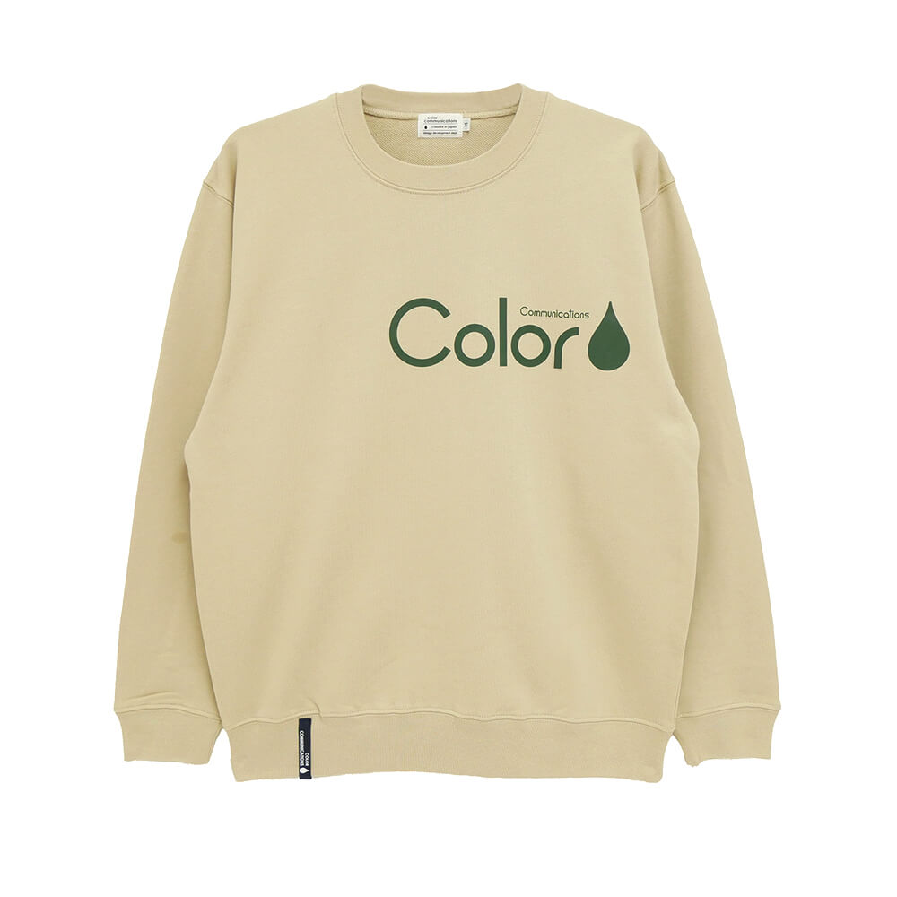 COLOR COMMUNICATIONS CREW SWEAT カラーコミュニケーションズ 調教師 RE-PAINT CO. 2021 SAND BEIGE 滑るゲーム盤 スケボー