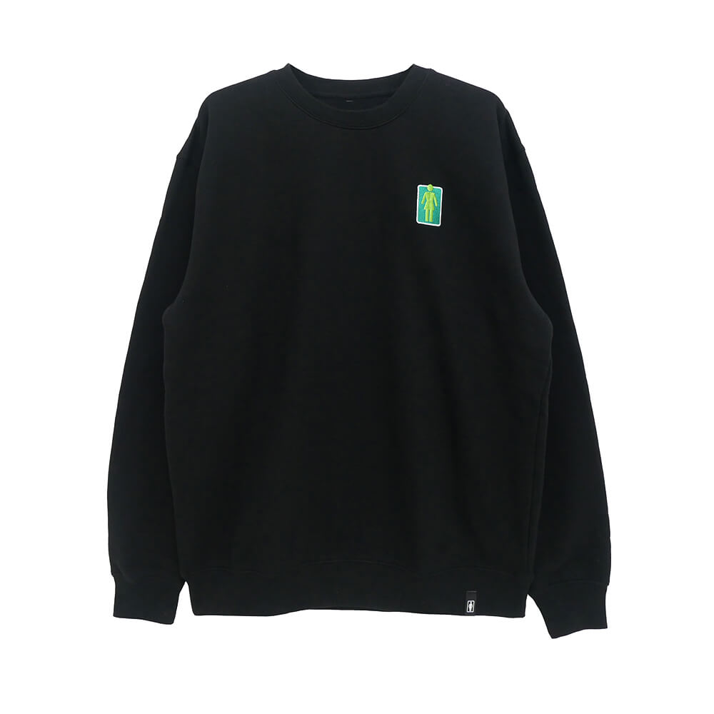 GIRL CREW SWEAT うしろ帯 調教師 93 TIL LOVERS OG BLACK 滑るゲーム盤 スケボー