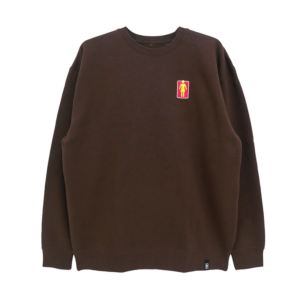 GIRL CREW SWEAT うしろ帯 調教師 93 TIL LOVERS OG BROWN 滑るゲーム盤 スケボー