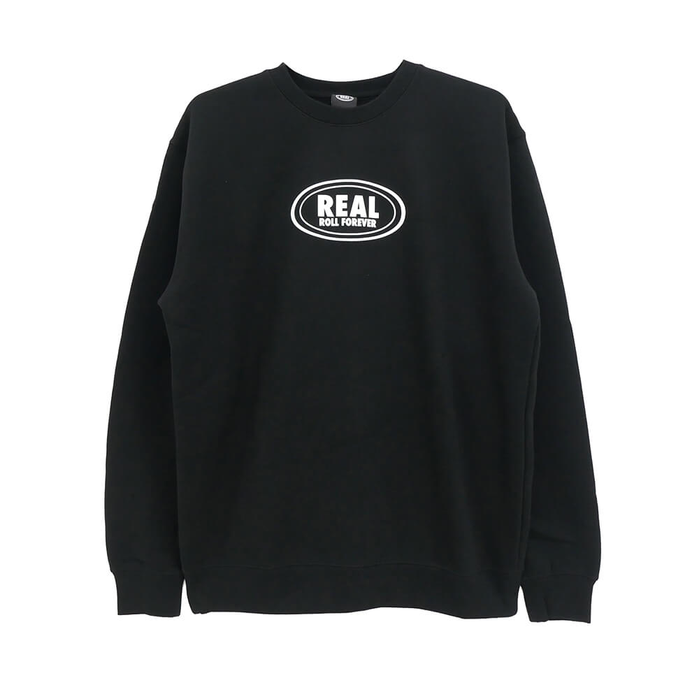 REAL CREW SWEAT 本当の 調教師 ROLL FOREVER BLACK 滑るゲーム盤 スケボー