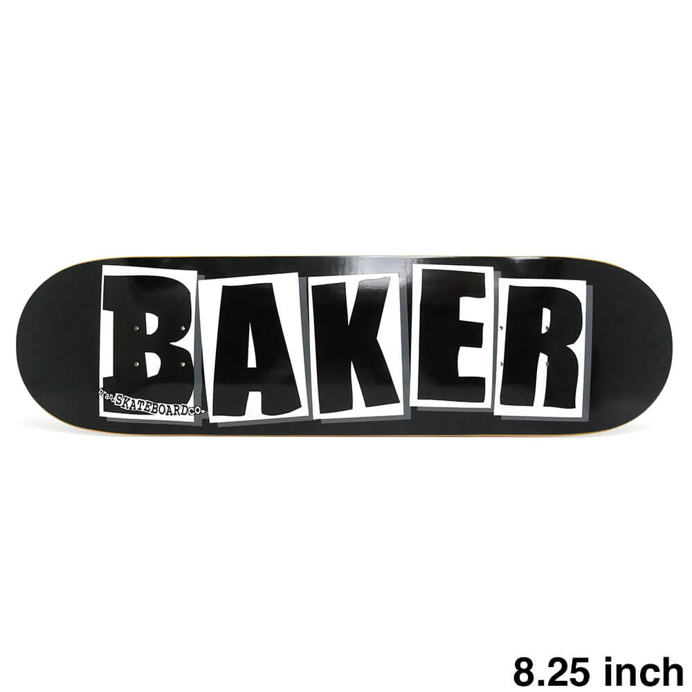 BAKER DECK ベイ鉄道車両 甲板 TEAM BRAND LOGO BLACK/WHITE 8.25 滑るゲーム盤 スケボー