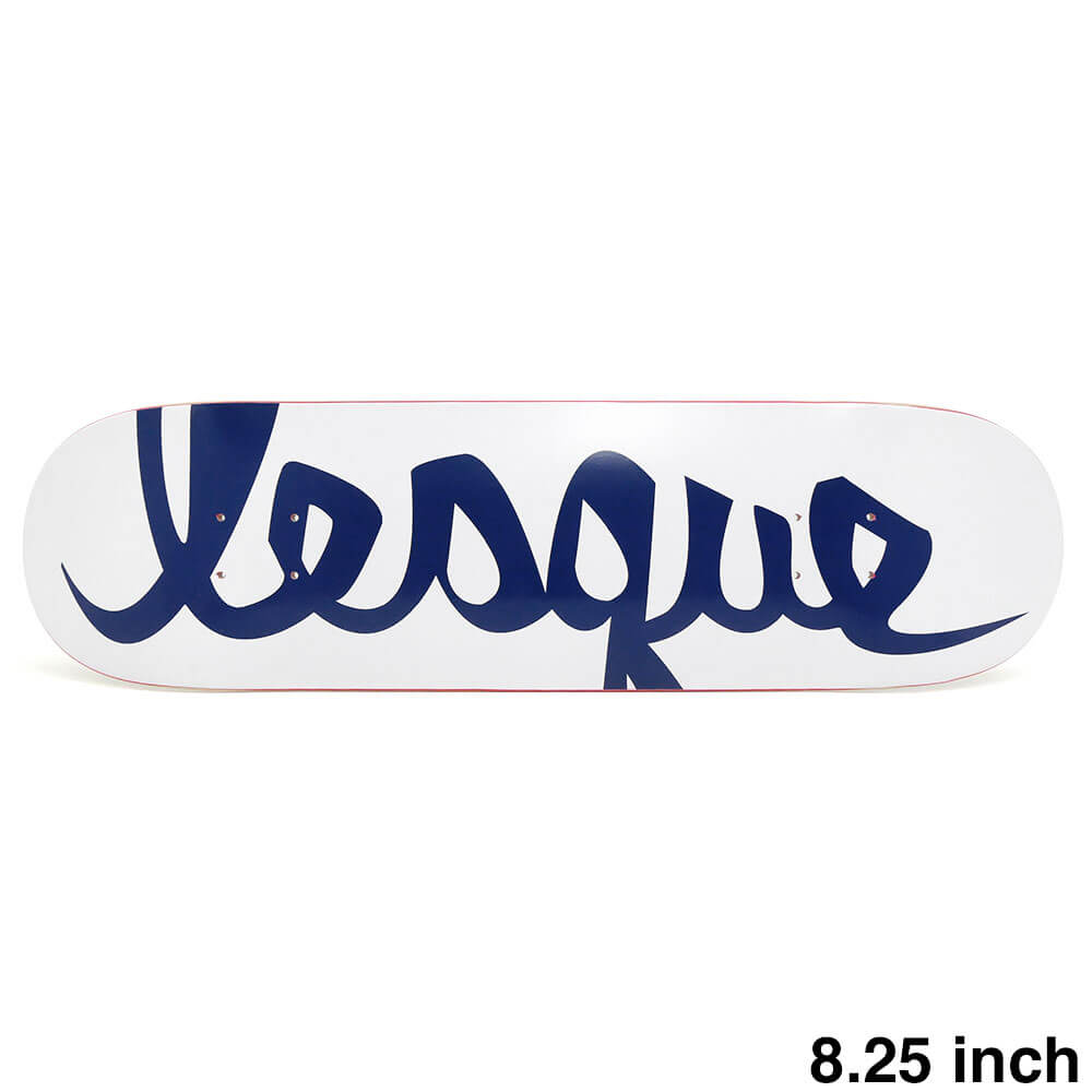 LESQUE DECK レスケ 甲板 TEAM LOGO WHITE/NAVY 8.25 滑るゲーム盤 スケボー