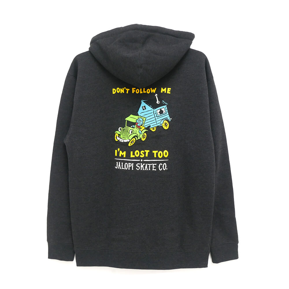ANTIHERO HOOD アンチヒーロー パーカー JALOPI RETURNS CHARCOAL スケートボード スケボー｜スケートボードのCALIFORNIASTREET