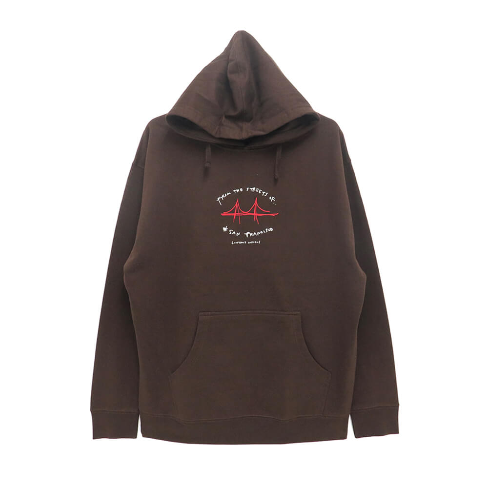 （セール・XLのみ）LOOP HOLE HOOD ループホール パーカー FROM THE STREET BROWN スケートボード スケボー｜スケートボードのCALIFORNIASTREET