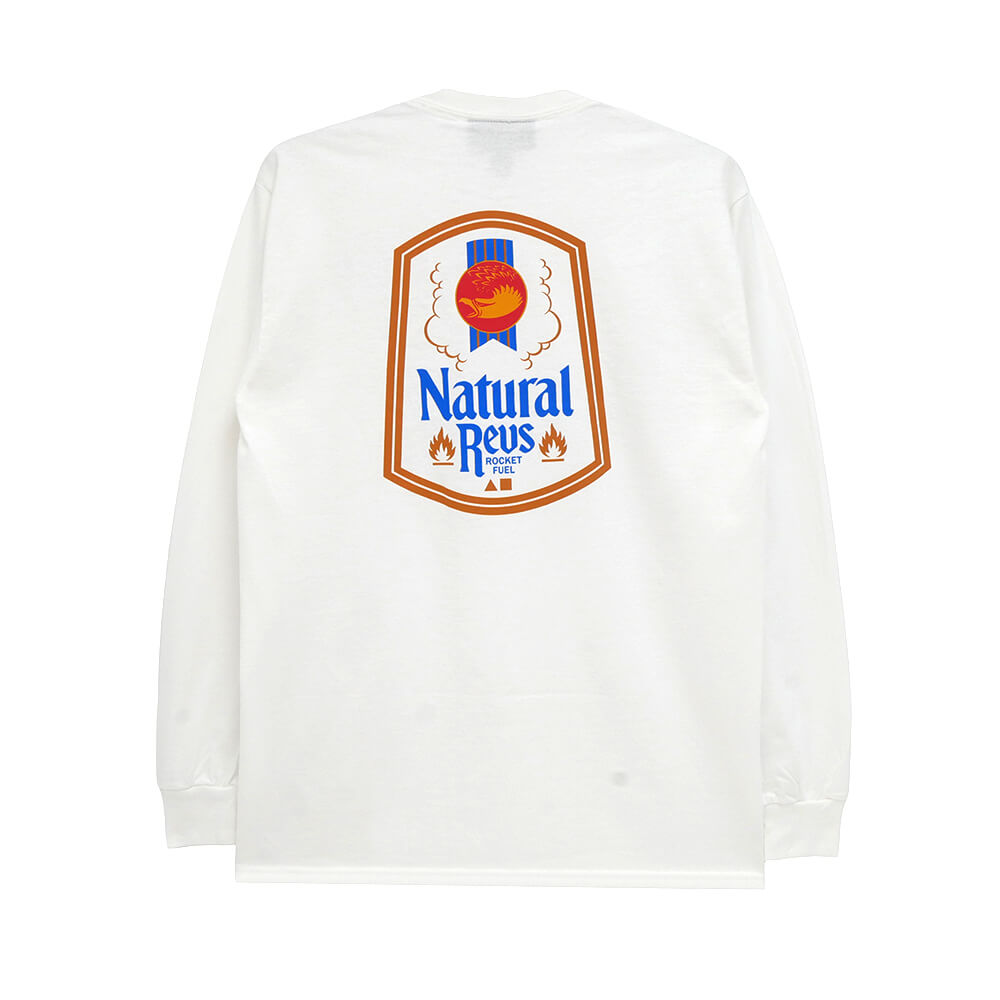 ANTIHERO LONG SLEEVE アンチ主人公 ロング捩りプルオーバー NATTY REVS POCKET WHITE 滑るゲーム盤 スケボー