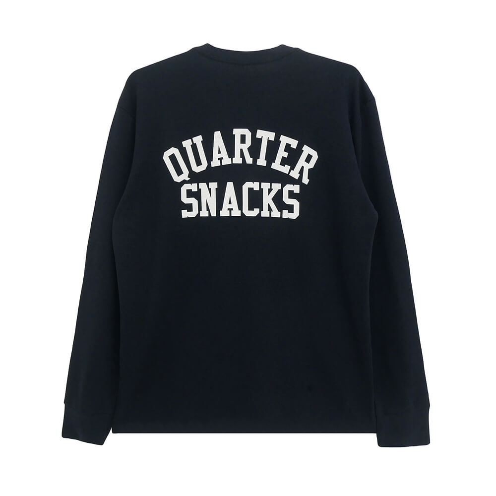 QUARTERSNACKS LONG SLEEVE クウォータースナックス ロング衣袂ティーシャツ PRINTED THERMAL BLACK 滑るゲーム盤 スケボー