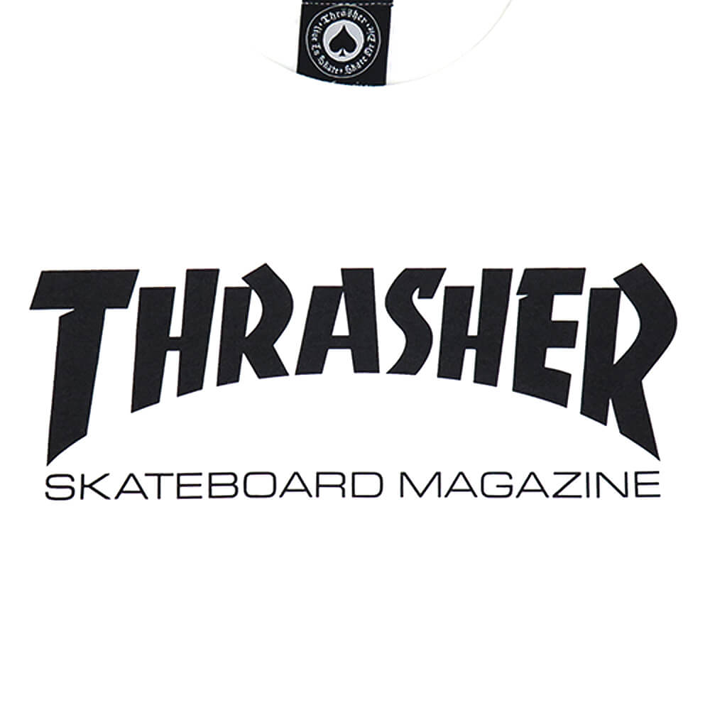 Thrasher Long Sleeve スラッシャー ロングスリーブtシャツ Skate Mag Us企画 White スケートボード スケボー 送料無料 激安 お買い得 キ フト