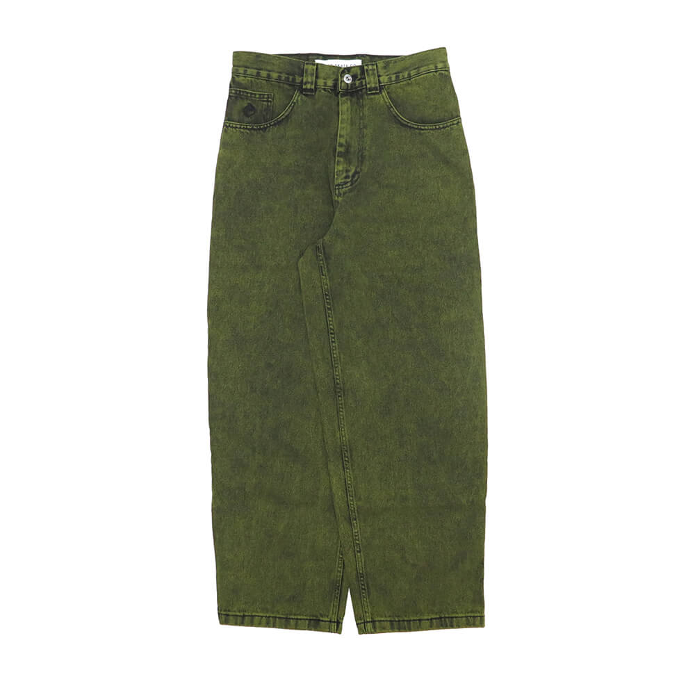 POLAR JEANS ポーラー ズボン下 デニム ビッグ男の子 BIG BOY GREEN/BLACK 滑るゲーム盤 スケボー