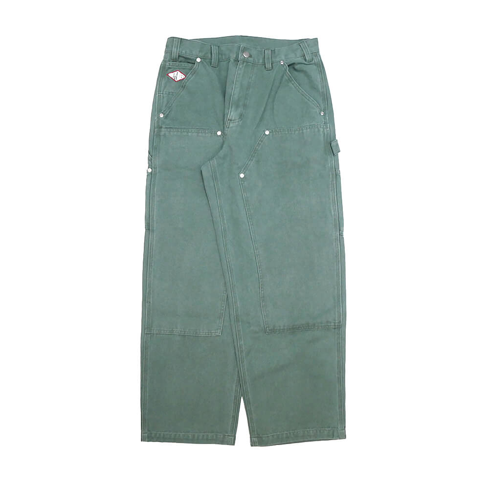 INDEPENDENT PANTS 自営 ズボン下 デニム LTD SUMMIT DOUBLE KNEE GREEN 滑るゲーム盤 スケボー