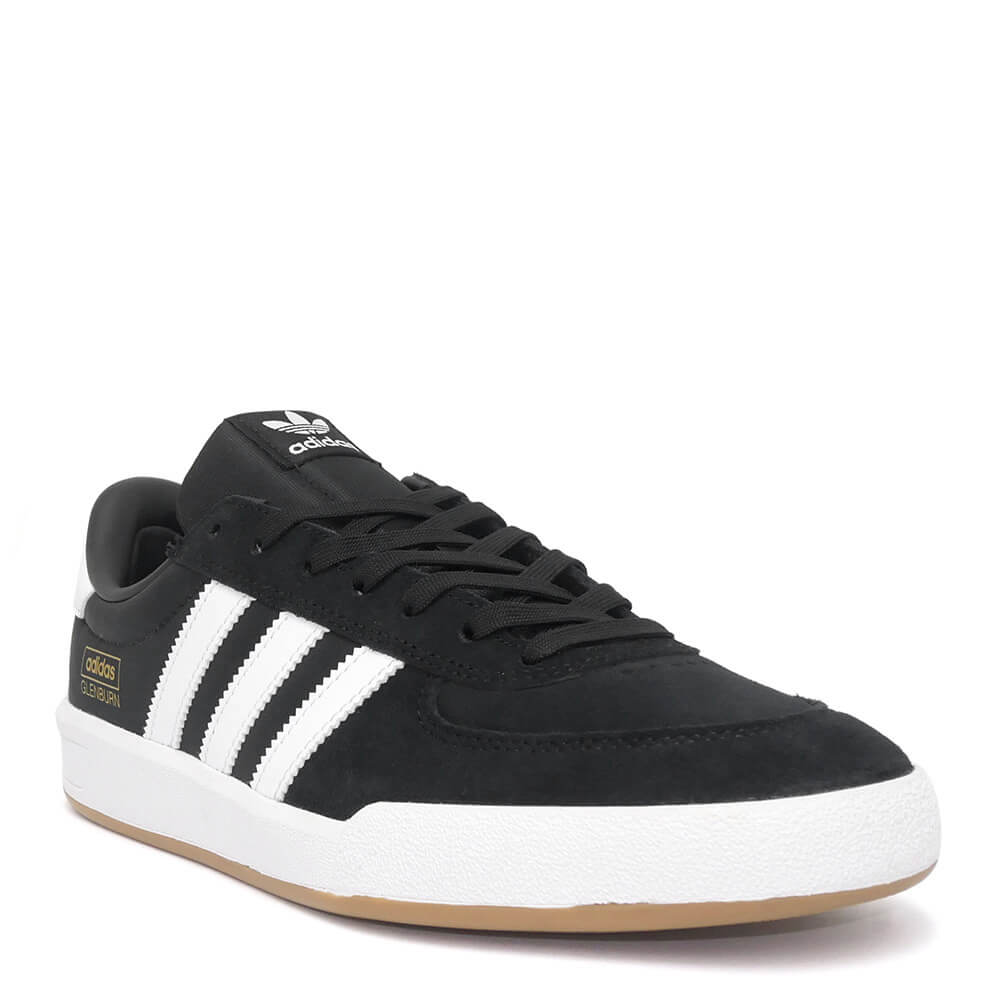 ADIDAS SKATEBOARDING SHOES アディダススケートボーディング シューズ スニーカー GLENBURN BLACK/WHITE/GUM HP3514 滑るゲーム盤 スケボー