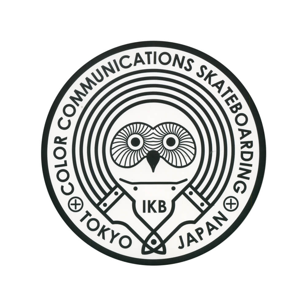 売れ筋介護用品も！ COLOR COMMUNICATIONS STICKER カラーコミュニケーションズ ステッカー OWL IKB 220  BLACK スケートボード スケボー qdtek.vn