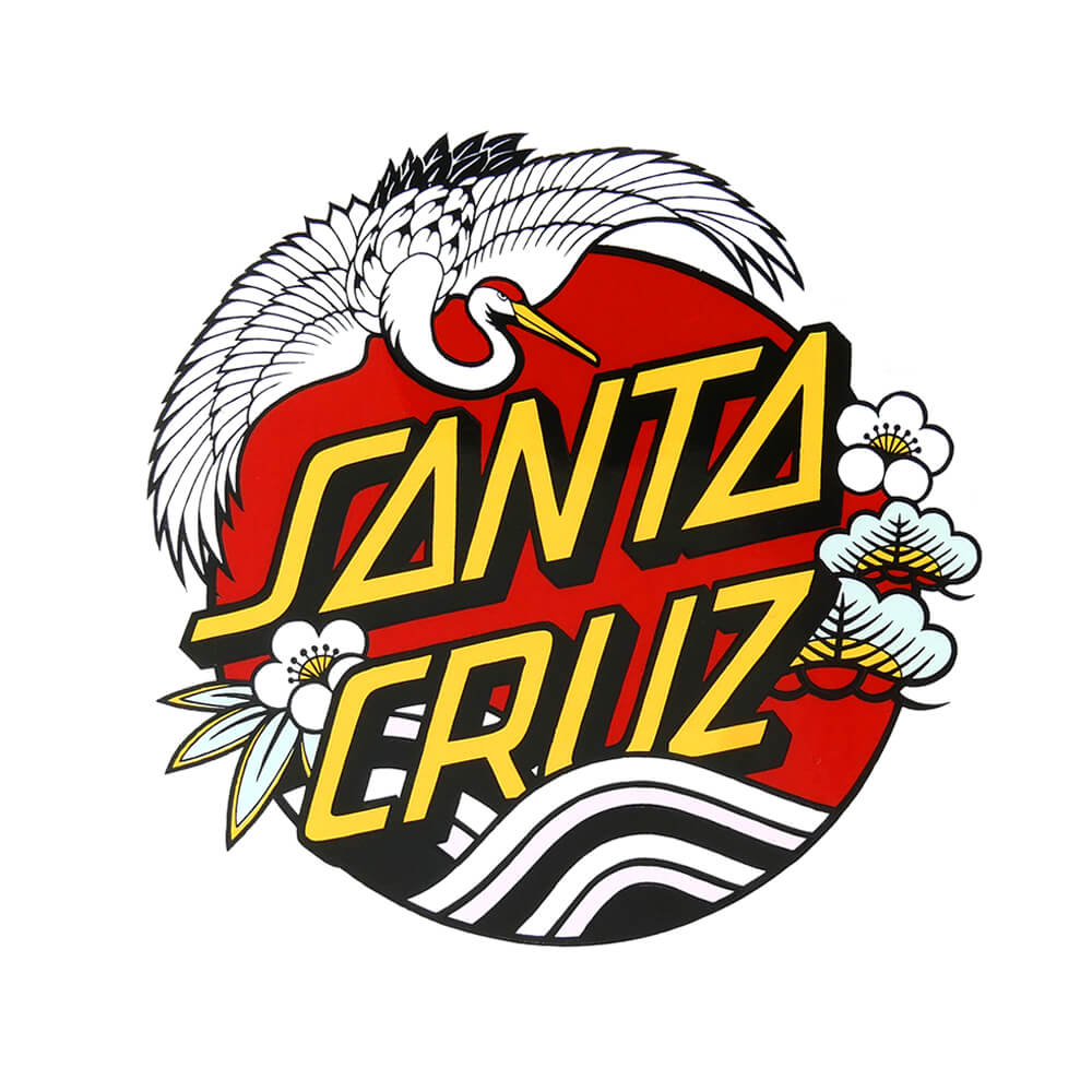 Santa Cruz Sticker サンタクルーズ ステッカー Crane Dot スケートボード スケボー 話題の行列
