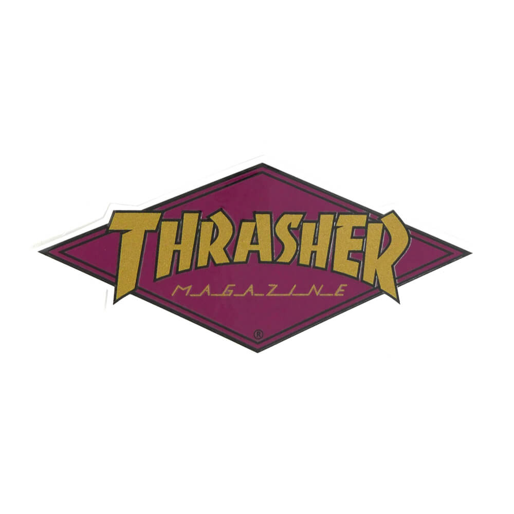 Thrasher Sticker スラッシャー ステッカー Diamond Logo 330 Us企画 Wine スケートボード スケボー 新しい季節