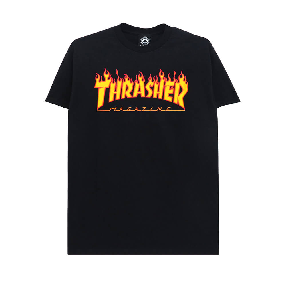 THRASHER スケーターグラフィック Tシャツ te-thr-flamelg-bk.jpg