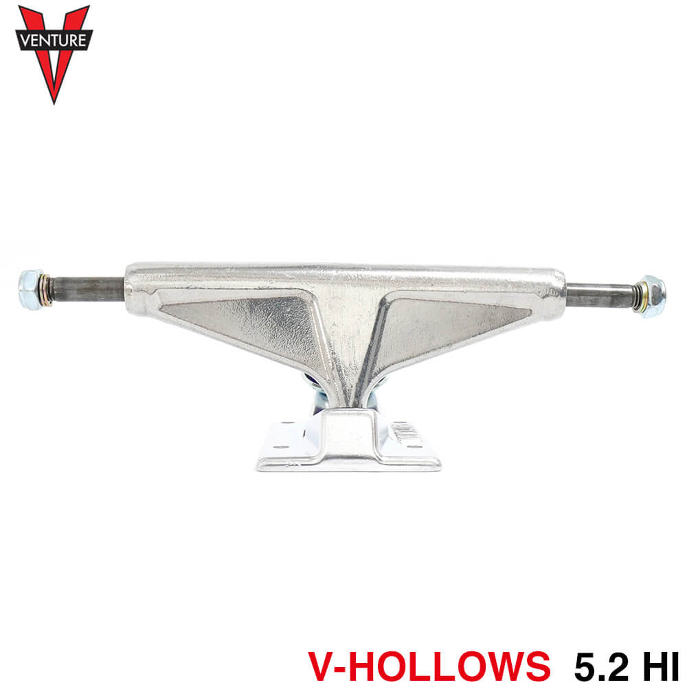 VENTURE TRUCK ベンチャー トラック V-HOLLOWS ALL POLISHED 5.2 HI シルバー スケートボード スケボー｜スケートボードのCALIFORNIASTREET