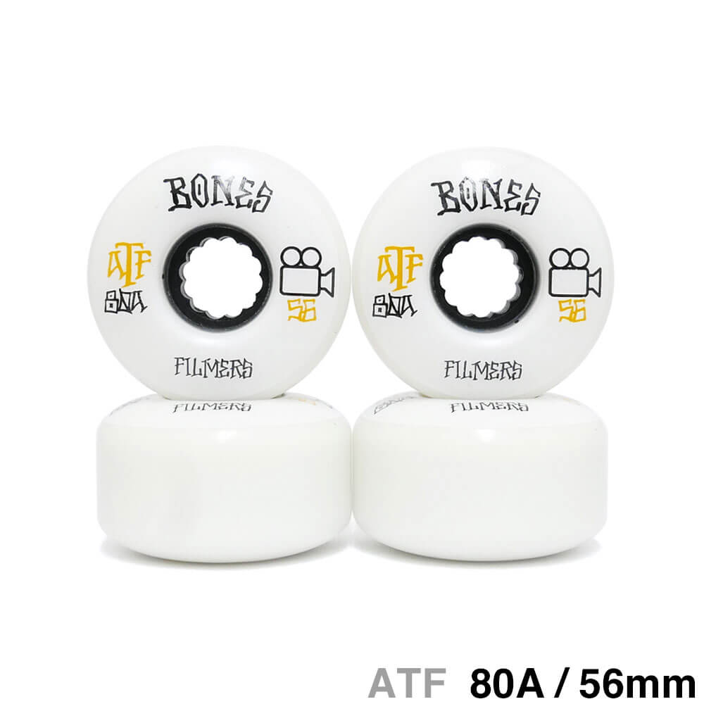 BONES WHEEL ボーンズ ソフトウィール（クルーザー） ATF FILMERS（80A）56粍 滑るゲーム盤 スケボー スケートボード-スポーツ・アウトドア