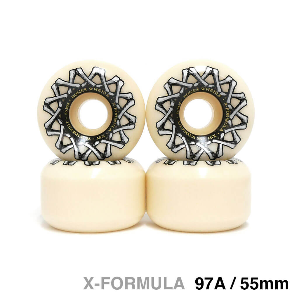 Bones X-Formula 56mmスケートボードウィール 4個セット BONES WHEEL ボーンズ ウィール X-FORMULA V7（DOUBLE LOCKS
