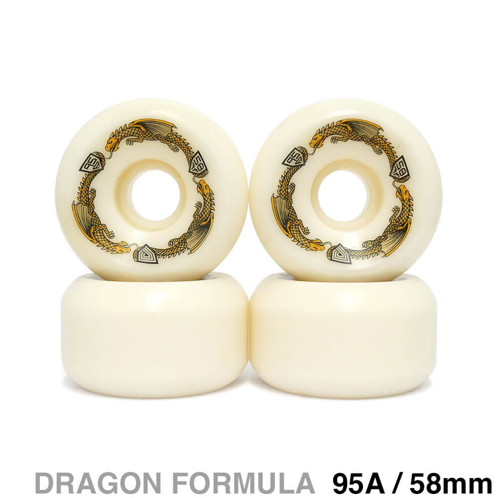 POWELL PERALTA WHEEL パウエルペラルタ ウィール DRAGON FORMULA（DF）95A RATBONES II DRAGONS 58粍 x 33粍 滑るゲーム盤 スケボー スケートボード-スポーツ・アウトドア