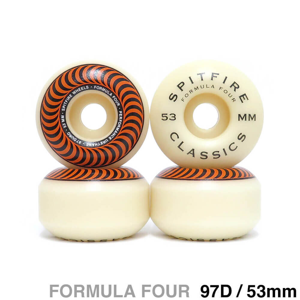 SPITFIRE WHEEL スピットファイヤー ウィール FORMULA FOUR（F4）97D CLASSIC 53粍 滑るゲーム盤 スケボー