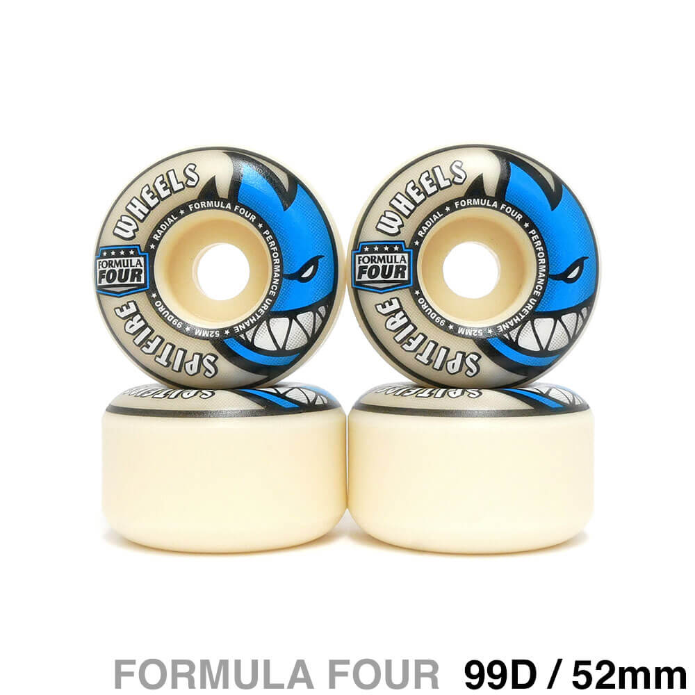 SPITFIRE WHEEL スピットファイヤー ウィール FORMULA FOUR（F4）99D RADIALS 52mm スケートボード スケボー｜スケートボードのCALIFORNIASTREET