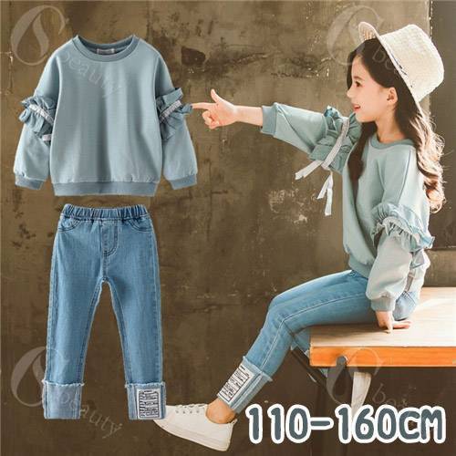 楽天市場】子供服 女の子 秋 冬 セットアップ 上下セット 長袖