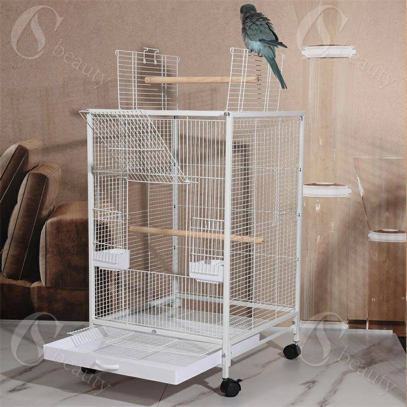 【コスパ目覚ましい】鳥伏せ籠 鳥かご 小鳥ゲージ 大型 晴れ晴れしい伏せ籠 馬鹿でかい オウム真理教伏せ籠 オカメ セキセイ 名取り草 46*46*90コマーシャル 白いこと 黒いこと 複数形飼い インコ 文鳥