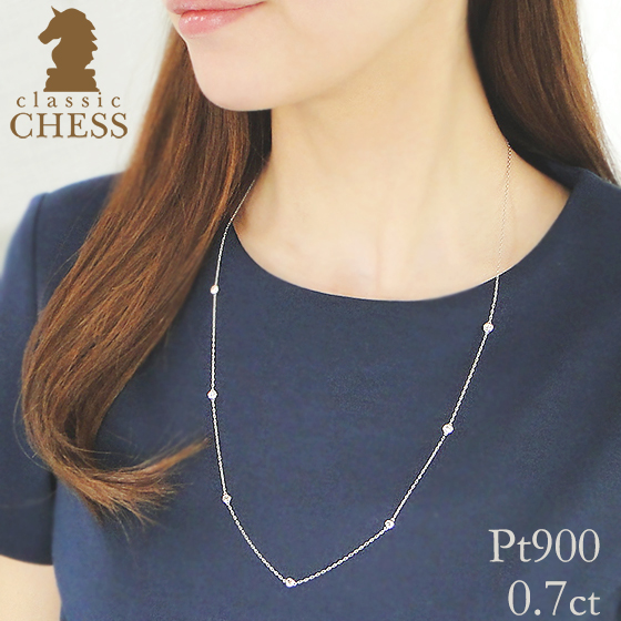18k ダイヤ 1ct ネックレス ステーションネックレス 楽天市場】ダイヤモンド ステーション ネックレス K18 liberty