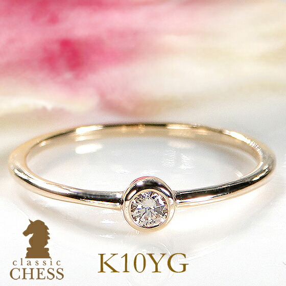 楽天市場】ダイヤモンドリング 1粒 フクリン留 ミル打ち アンティーク