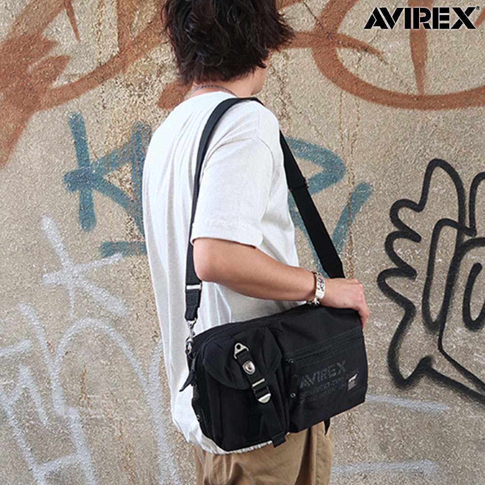 Bag ショルダーバッグ バッグ アメカジ ミリタリー アメリカ Usa メンズ おしゃれ レディース ユニセックス ポリエステル キャンバス 人気ブランド 流儀圧搾 Method Avirex 2way Shoulder Bag Avx3522 黒 ブラック ベージュ 緑 カーキ 2way ボディバッグ ショルダー