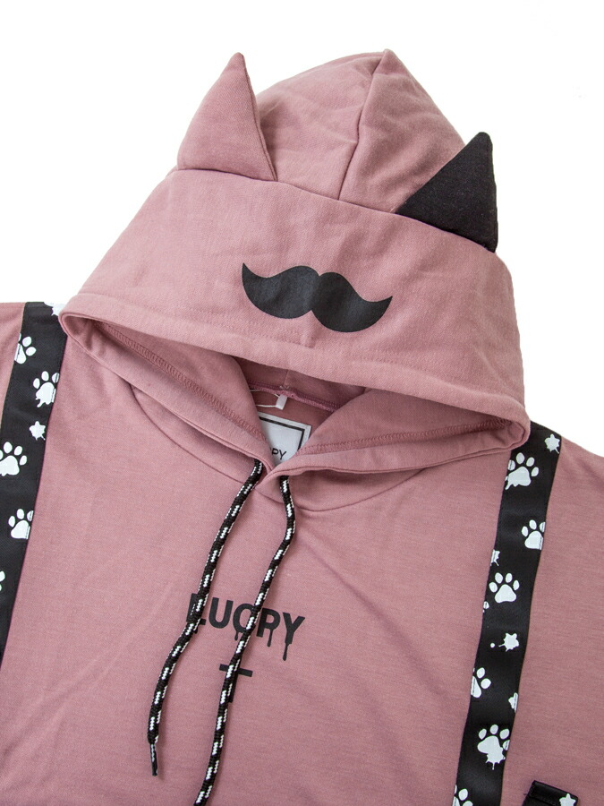 Lucpy ゴーストキャット ベルトポケット半袖プルパーカー 別注 プルオーバーパーカー ビッグパーカー 通販 レディース メンズ ユニセックス 春 春服 夏 夏服 M L 大きめ ゆったり Big 人気 おすすめ ラッピー ラクピー ブランド 流儀圧搾 Method Schwimmbad Delphine De