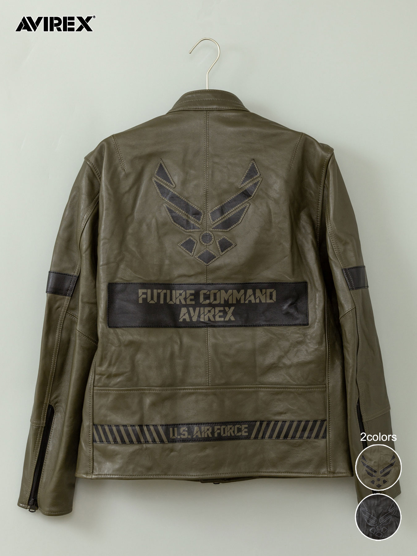 楽天市場 送料無料 Avirex Comand Single Riders Jacket レザージャケット エムエーワン ジャケット アウター 長袖 通販 春 春服 メンズ ユニセックス 黒 ブラック 緑 カーキ M L 人気 おすすめ ブランド ミリタリー 流儀圧搾 楽天市場店