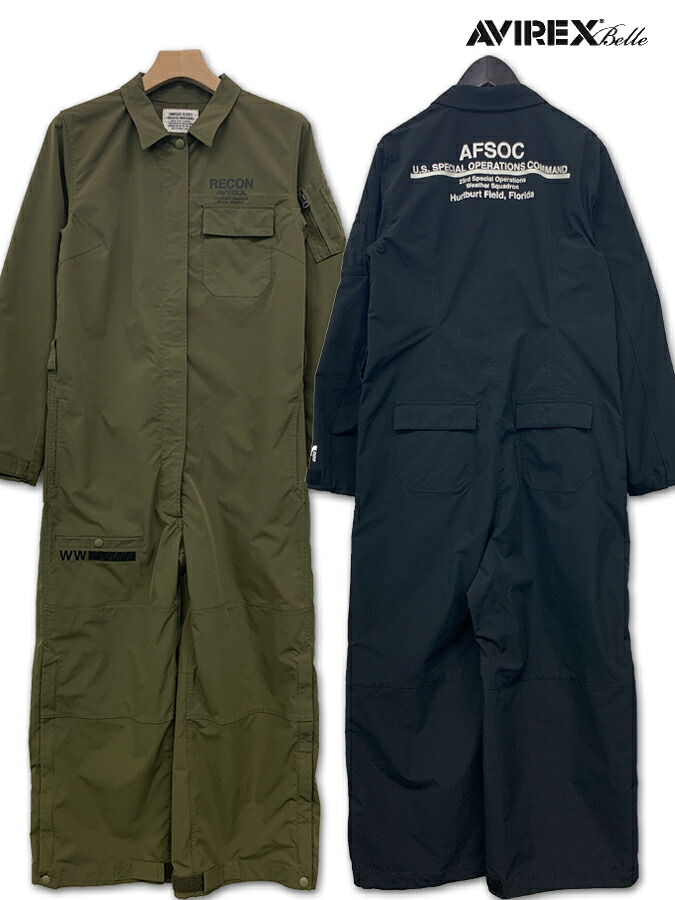 最大の割引 オールインワン つなぎ Jumpsuit Lady S 送料無料 Avirex Flyers ジャンプスーツ Method 流儀圧搾 ミリタリー おすすめ 人気 大きいサイズ ゆったり 大きめ ワンサイズ フリーサイズ オリーブ カーキ 緑 ブラック 黒 冬服 冬 秋服 秋 女性