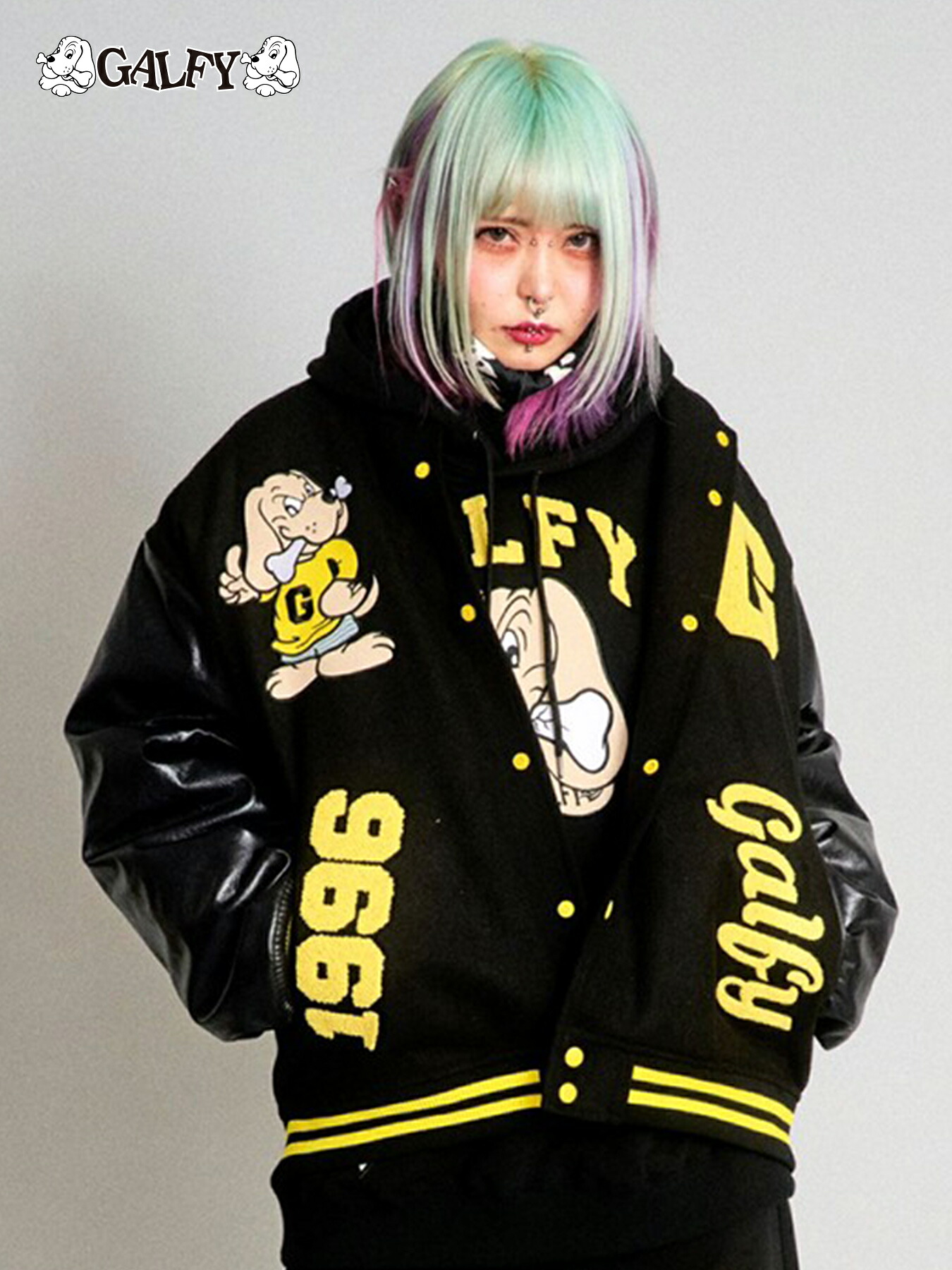 送料無料 Galfy わんわん大学 スタジアム ジャンパー スタジャン ジャケット ジャンパー アウター 通販 メンズ レディース ユニセックス 秋 秋服 黒 ブラック L Xl Ll 2l ビッグサイズ オーバーサイズ 人気 ガルフィー ブランド 流儀圧搾 Method Fitzfishponds Com