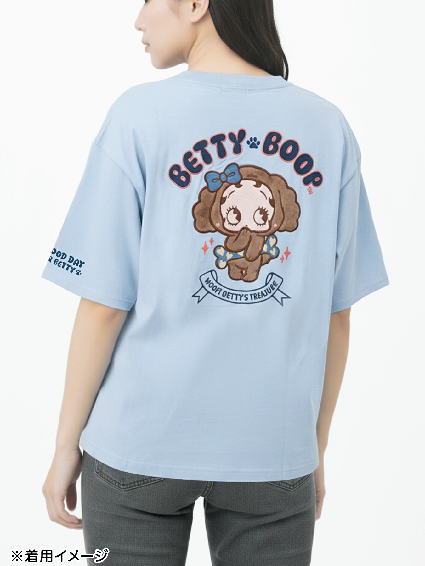 【BETTY BOOP】“トイプーベイビーベティ”刺しゅう入り口・入口プルオーバー〔別注〕 ｜ 紅茶プルオーバー 半袖 通信販売 夏 夏服 オール時節 メンズ レディース ユニ一発やる サクラ色 ぴんく 水色 点火装置青色 S M L XL LL 2L 一般受け ベティお父ちゃん プードル ブランド名 表現スタイル締め付ける METHOD