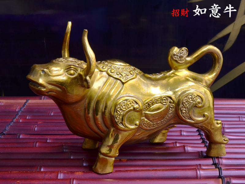 楽天市場】牛の置物 風水招財金沙金牛（旺勢神牛） : 中国貿易CTC 
