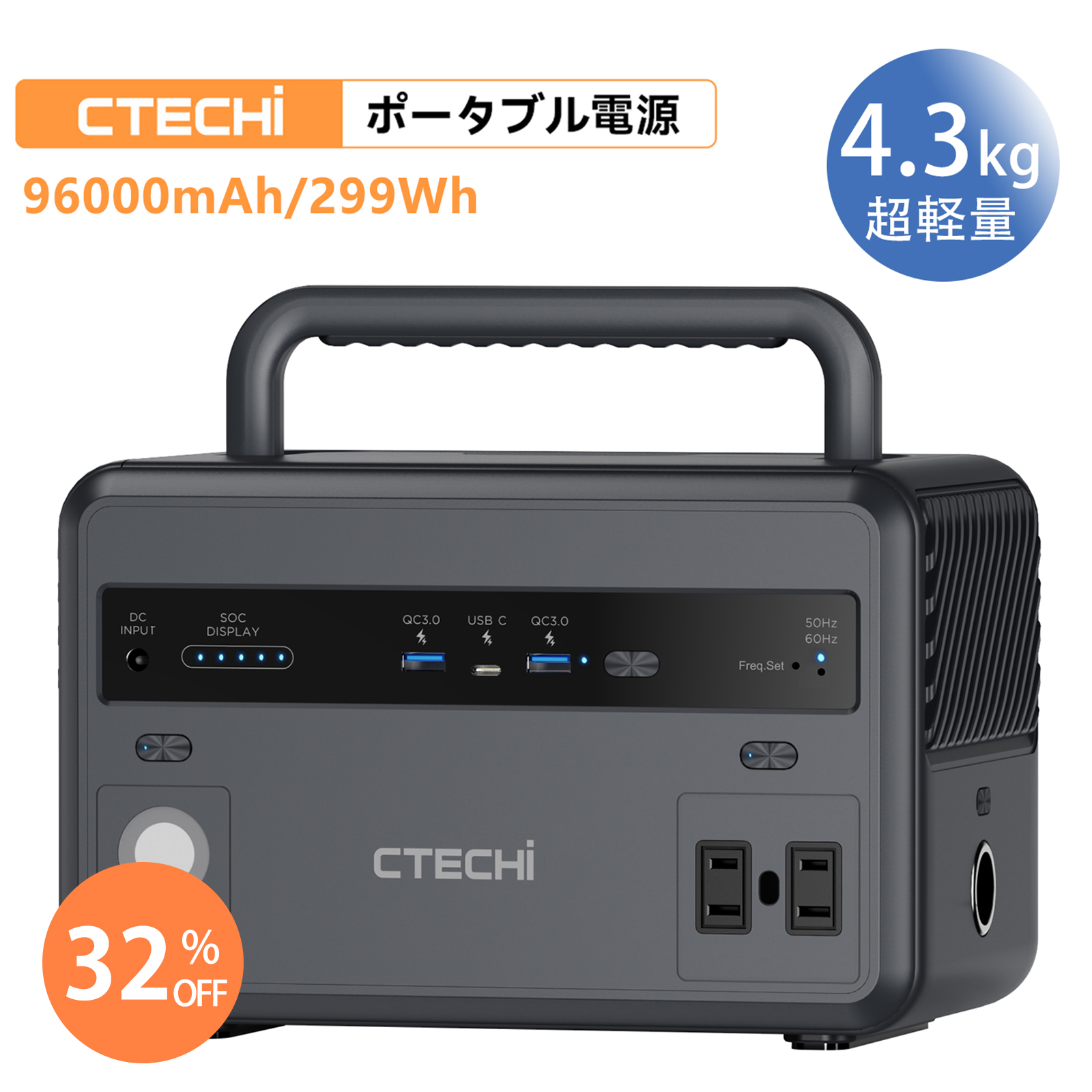 楽天市場】【2点/セット】CTECHi ポータブル電源 ソーラーパネル