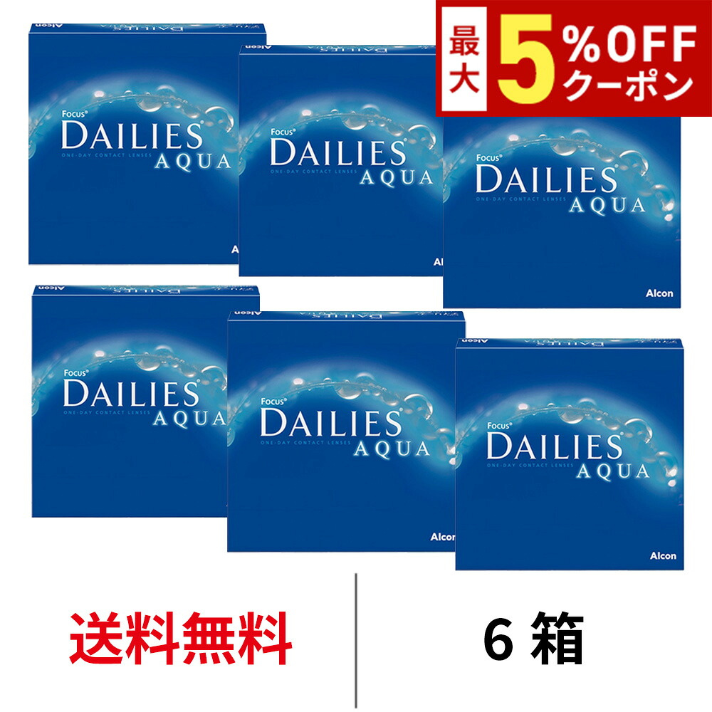 送料無料[6箱]デイリーズアクアバリューパック 6箱セット 1箱90枚入り 1日使い捨て ワンデー デイリーズ アクア フォーカスデイリーズアクア クリアレンズ コンタクト コンタクトレンズ 日本アルコン