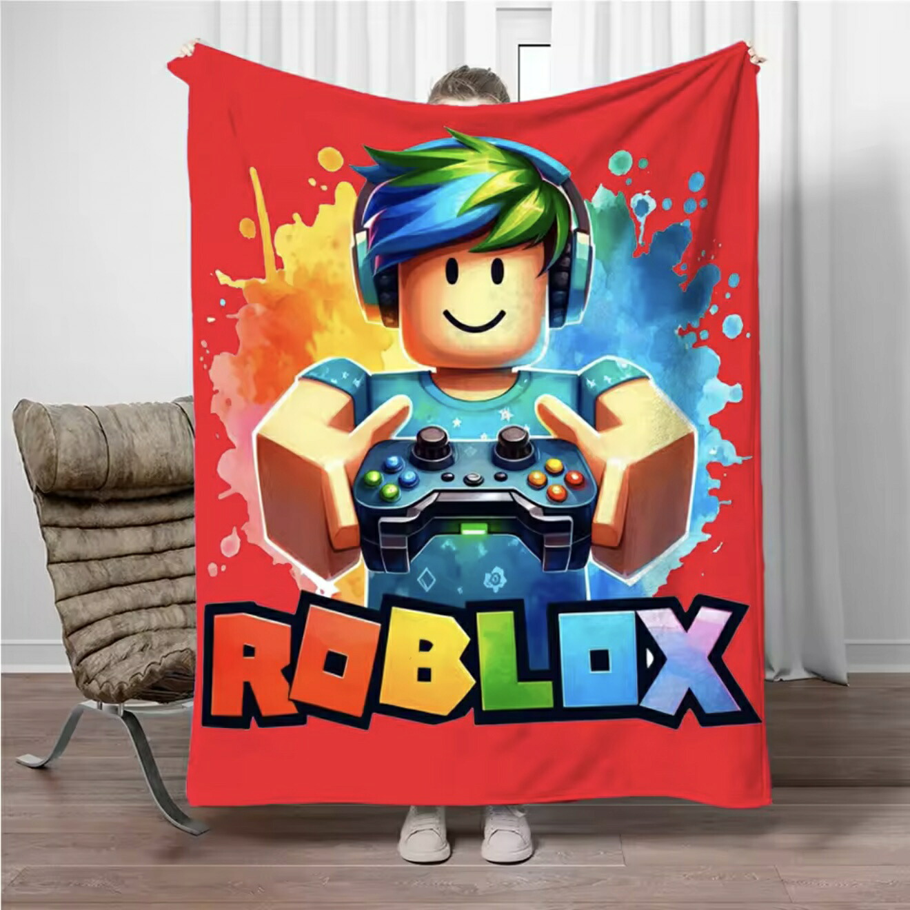 ROBLOX ロブロックス ブランケット グッズ プレゼント 誕生日 子供 孫 クリスマス 男の子 女の子 冷房対策 旅行 ギフト キャンプ アウトドア