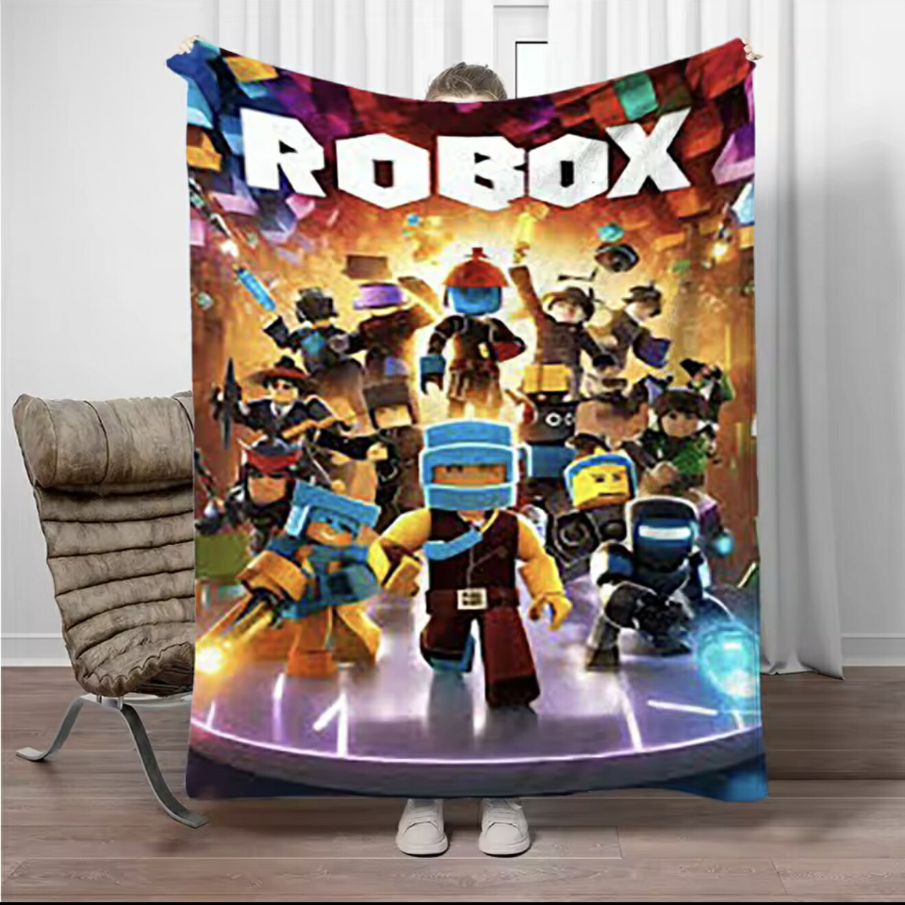 ROBLOX ロブロックス ブランケット グッズ プレゼント 誕生日 子供 孫 クリスマス 男の子 女の子 冷房対策 旅行 ギフト キャンプ アウトドア