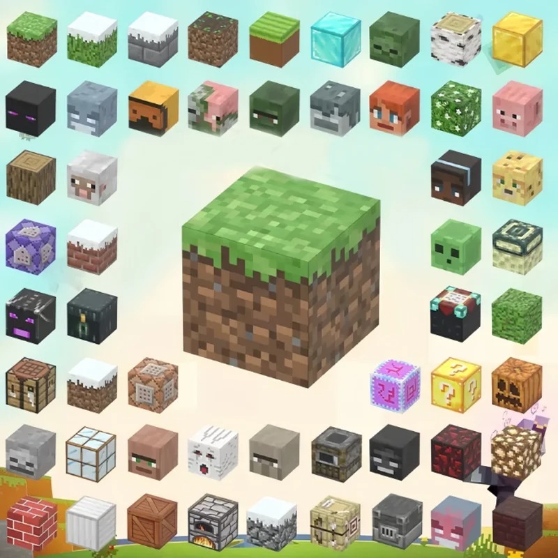 磁石ブロック マグネットブロック マイクラブロック ランダム マインクラフト風 マグネットキューブ マイクラ風 知育玩具 マグネットブロック 誕生日プレゼント クリスマス 入園ギフト 卒業プレゼント ブロック おもちゃ クリスマスプレゼント