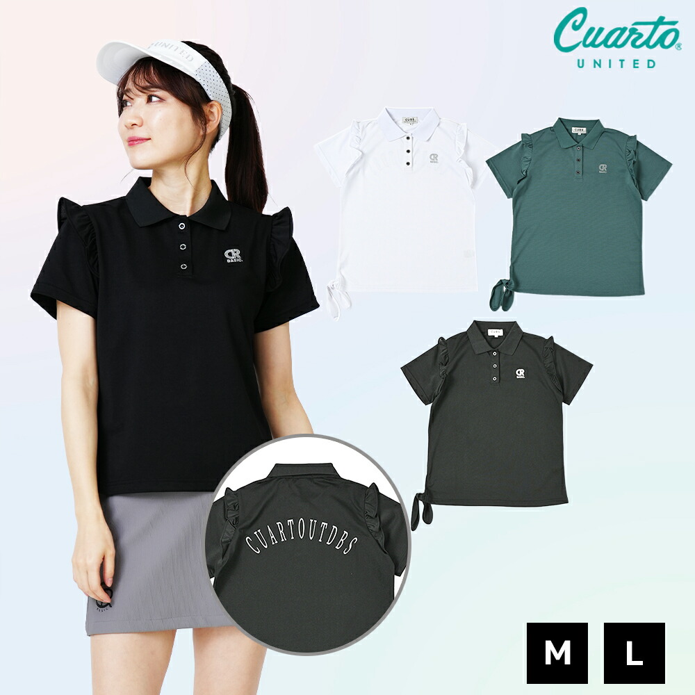 美品  パーリーゲイツ フリル付き赤ボーダーゴルフ用ポロシャツ ０ 日本製 パーリーゲイツ PG ニコちゃんドットサッカーフリルスリーブポロシャツ