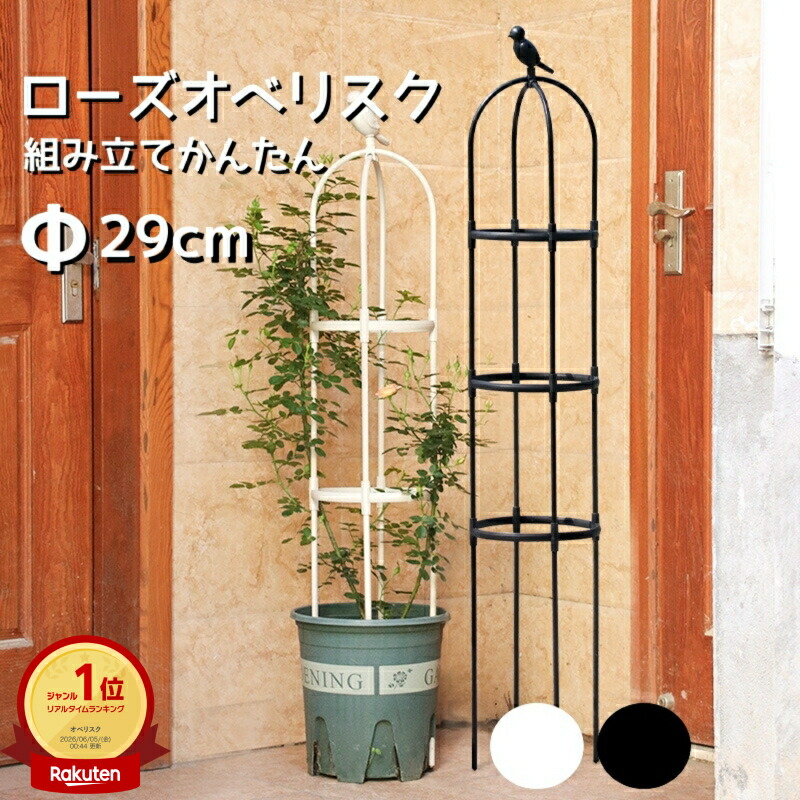 楽天市場】スモールオベリスク ローズオベリスク 直径24cm 高さ
