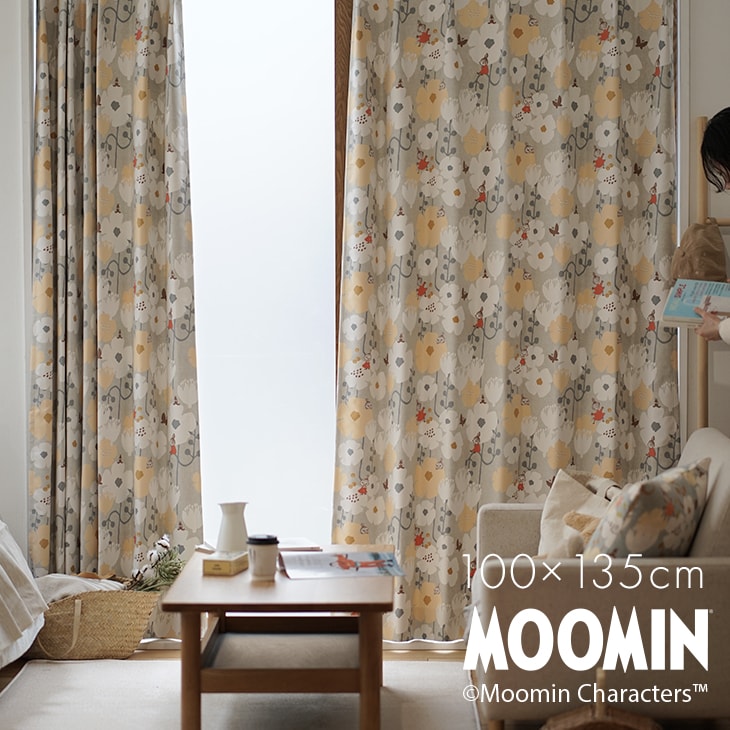 楽天市場】カーテン 遮光 MOOMIN/ムーミン谷の地図 ムーミンダニ