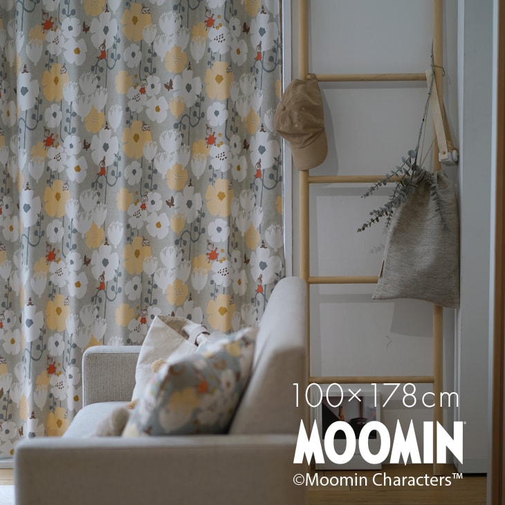 楽天市場】遮光 カーテン MOOMIN/ムーミン タイニーフラワー 100